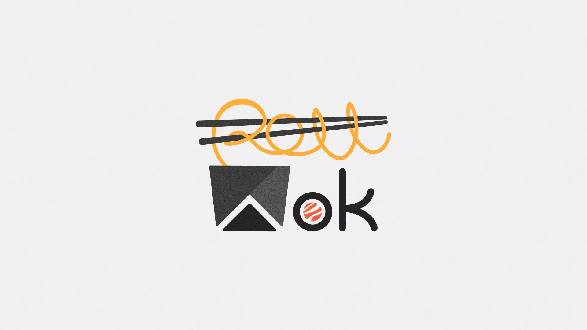Разработка логотипа суши-бара «Roll Wok Club» в Оренбурге